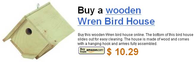 Buy online a wooden Wrens Bird House