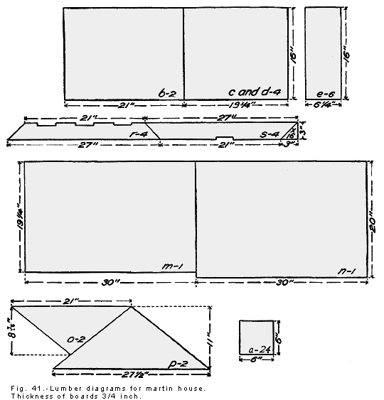 Purple martin bird house building plan